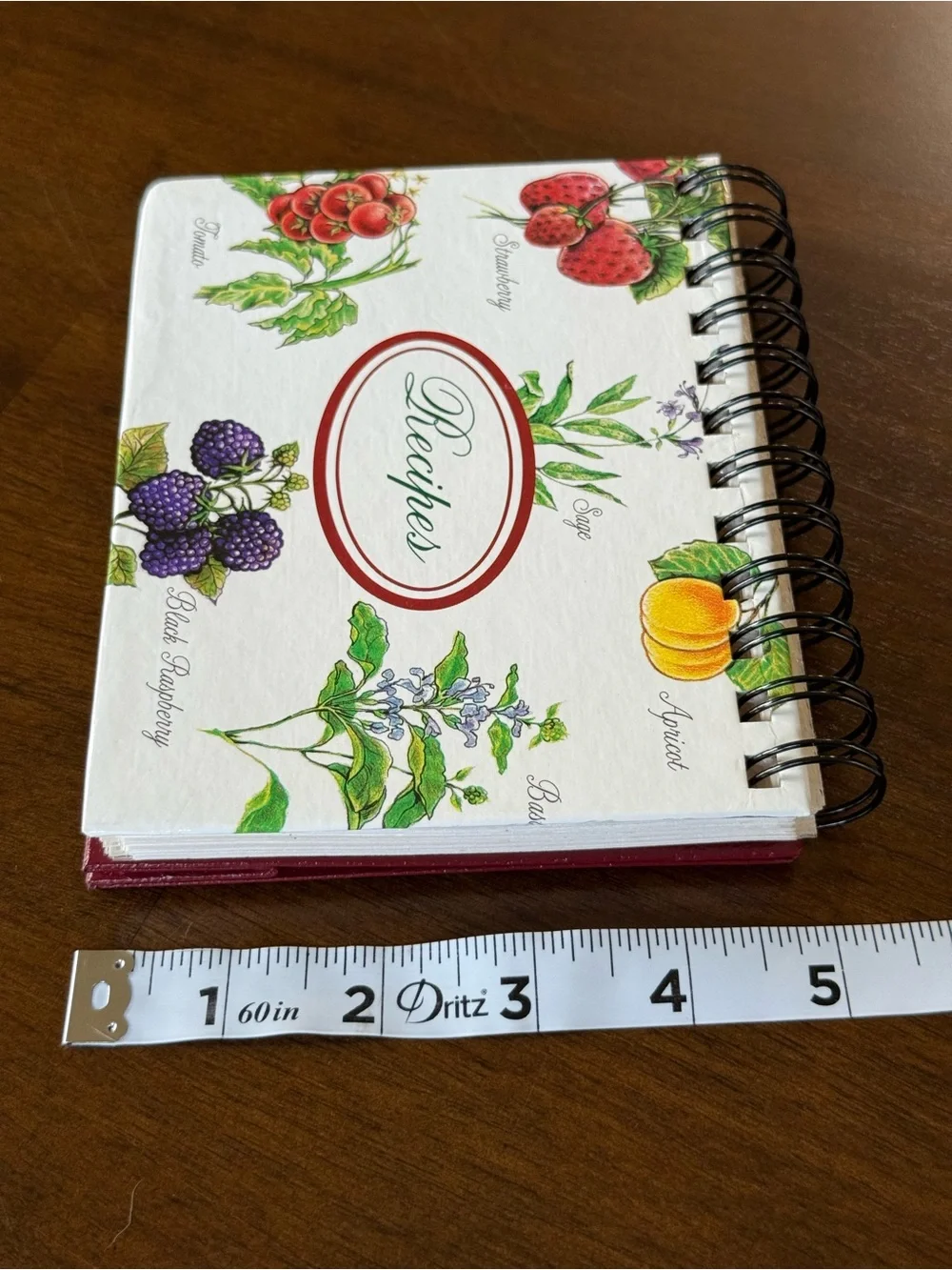Botanical Fruit & Herb Spiral Recipe Organizer Book